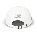 GMP 'God Money Power' Distressed Classic Dad Cap — White Baseball Hat