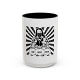 Coffee Mug — 'God Money Power' Bandana Jesus Black Accent Mug (11/15oz)