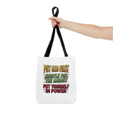 Inspirational Gospel Tote Bag — "Put God First, Hustle for the Money, Put Yourself in Power"