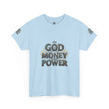 God Money Power Graphic Tee — Faith & Hustle Christian T-Shirt