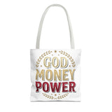God Money Power- Tote Bag – Inspirational Faith & Prosperity Canvas Tote