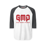 GMP God Money Power Raglan Shirt — 3/4 Sleeve Baseball Tee