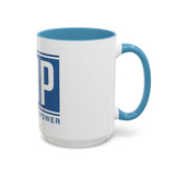 Coffee Mug — GMP (God Money Power) Blue Accent Ceramic Mug