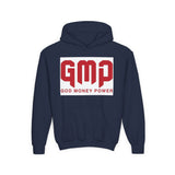 Youth Hoodie - GMP (God Money Power) Bold Red Graphic