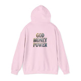 God Money Power Hoodie — Graphic Religious Inspirational Pullover