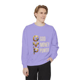 Sweatshirt — G.M.P. Gold Logo "God Money Power" Casual Graphic Sweatshirt