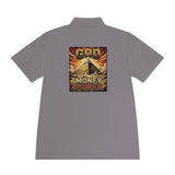 God Money Power Pyramid Polo Shirt — Vintage Pyramid Graphic Men’s Sport Polo