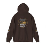 GMP GOD Money Power Hoodie — White Graphic Logo Streetwear Hoodie