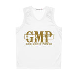 GMP Basketball Jersey — "God Money Power" Gold Logo Athletic Tank
