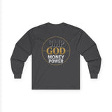 GMP GOD Money Power Long Sleeve Tee — Inspirational Faith & Wealth Shirt