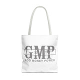 GMP "God Money Power" Printed Tote Bag — Faith & Finance Canvas Tote
