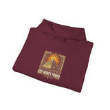 Pyramid Sunburst Hoodie — Mystical Egyptian Graphic Hooded Sweatshirt