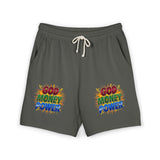 God Money Power Fleece Sweat Shorts — Lightweight Garment-Dyed Lounge Shorts