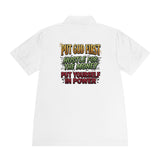 Faith & Hustle Polo — "Put God First, Hustle for the Money, Put Yourself in Power" Sport Shirt