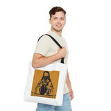Religious Graphic Tote Bag — "God Money Power" Spiritual Streetwear Tote