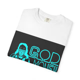 God Money Power T-Shirt — Retro Neon Faith & Hustle Graphic Tee