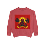 Sweatshirt — Retro Island Hooded Figure "God Money Power" Graphic