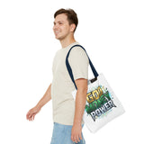 Tote Bag — "God Money Power" Graphic Religious Motivational Tote