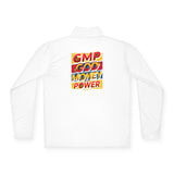 Quarter-Zip Pullover — Bold Retro "GMP: God Money Power" Graphic