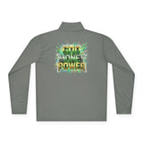 God Money Power Quarter-Zip Pullover — Bold Graphic Faith & Prosperity Pullover