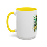 Accent Coffee Mug — "God Money Power" Bold Graphic Ceramic Mug