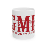 Good Money Power Ceramic Mug - Red Logo Coffee Cup (11oz, 15oz)