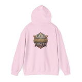 God Money Power Hoodie — Vintage Emblem Graphic Hooded Sweatshirt