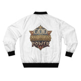 God Money Power Bomber Jacket — Retro Crest Logo Men's Jacket