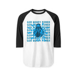 God Money Power Graphic Raglan Shirt