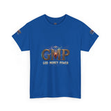GMP "God Manly Power" Graphic Tee — Bold Logo Cotton Shirt