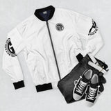 God Money Power Bomber Jacket — White Logo Men's Bomber