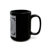 Black Mug — "God Money Power" Graphic Coffee Mug