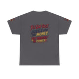 Inspirational Graphic Tee — "Put God First, Hustle for the Money, Put Yourself in Power"