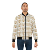 Vintage Sepia Portrait Bomber Jacket
