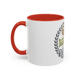 God Money Power Accent Coffee Mug — Inspirational Faith & Success Ceramic Mug (11/15 oz)