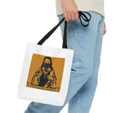 Religious Graphic Tote Bag — "God Money Power" Spiritual Streetwear Tote