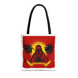 Sunrise Rasta Tote Bag – "God Money Power" Graphic Beach Shopper