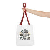 God Money Power Tote Bag — Inspirational Faith & Prosperity Canvas Tote