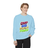 GMP God Money Power Colorblock Sweatshirt — Inspirational Faith & Hustle Crewneck