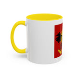 God Money Power Coffee Mug — Bold Red Retro Palm Design (11/15oz)
