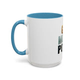 God Money Power Accent Coffee Mug — Inspirational Faith & Wealth Quote