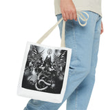 Angel Of Death Gothic Angel & Serpent Art Tote Bag – Dark Mystic Graphic Carryall