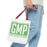 GMP 'God Money Power' Tote Bag - Bold Green Logo Canvas Tote