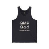 GMP God Money Power Metallic Tank Top — Graphic Motivational Sleeveless Shirt
