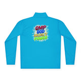 Quarter-Zip Pullover — "GMP God Money Power" Colorful Graphic