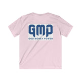 Kids Tee — GMP (God Money Power) Christian Faith Youth T‑Shirt, Inspirational Religious Graphic