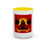 God Money Power Coffee Mug — Bold Red Retro Palm Design (11/15oz)