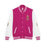 Letterman Jacket — 'No Money No Power' Retro Graphic Varsity Jacket