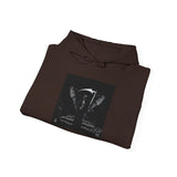 Angel Of Death Hoodie — Gothic Black & White Graphic Sweatshirt