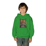 Tiger 'God Money Power' Youth Hoodie — Bold Graphic Pullover for Kids